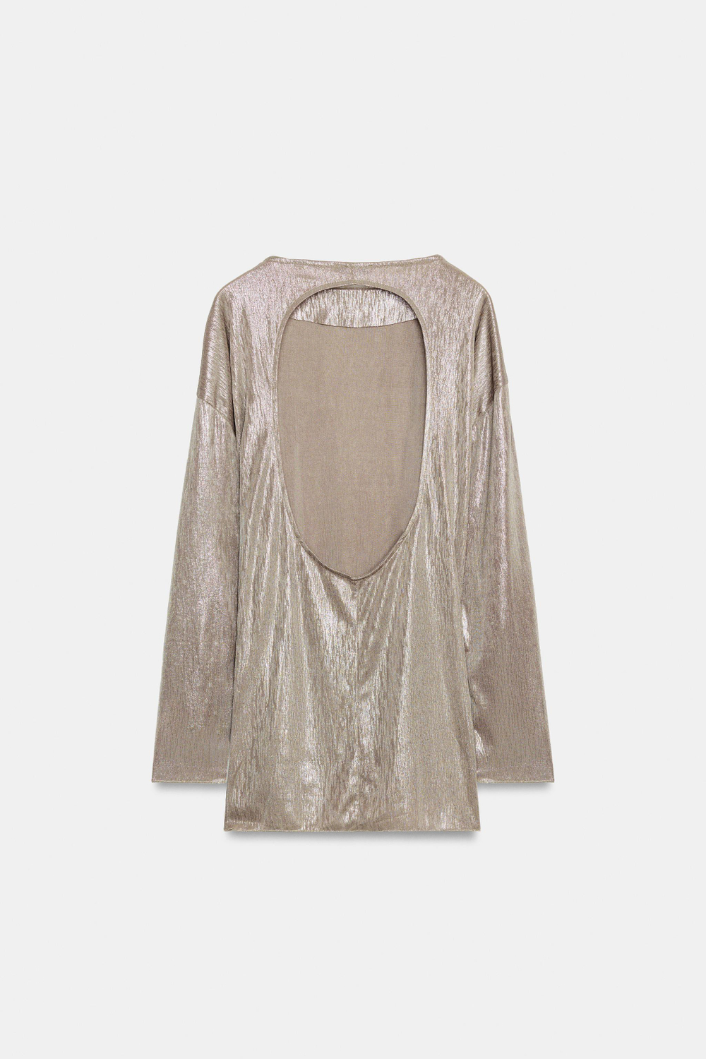 ТОП С МЕТАЛЛИЧЕСКИМ ЭФФЕКТОМ И ВЫРЕЗОМ — ZARA