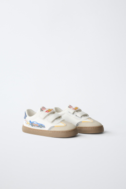 ZARA КРОССОВКИ HOT WHEELS©, БЕЛЫЙ