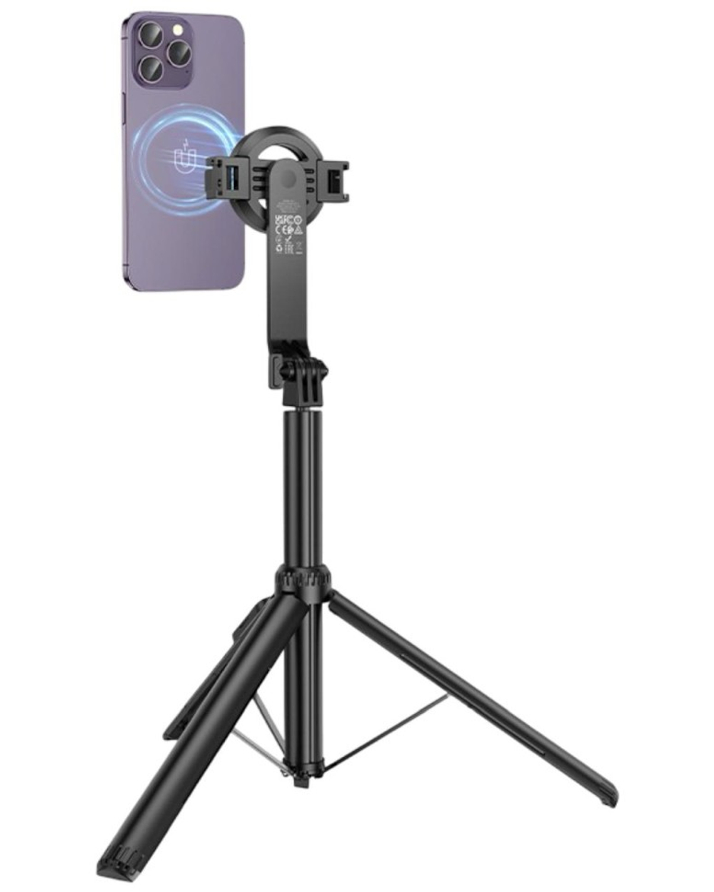 Монопод с пультом ДУ Hoco K25 BT5.2 черный