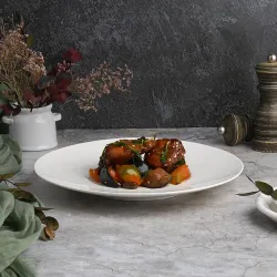 Тарелка d 25,5 см h3 см с широкими полями белая фарфор P.L. Proff Cuisine [6]