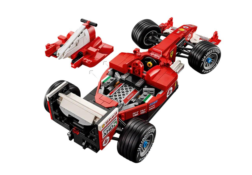 Конструктор Лего Иконс Ferrari F2004 и Михаэль Шумахер 11375 | LEGO Icons Michael Schumacher Формула-1 735 деталей 18+