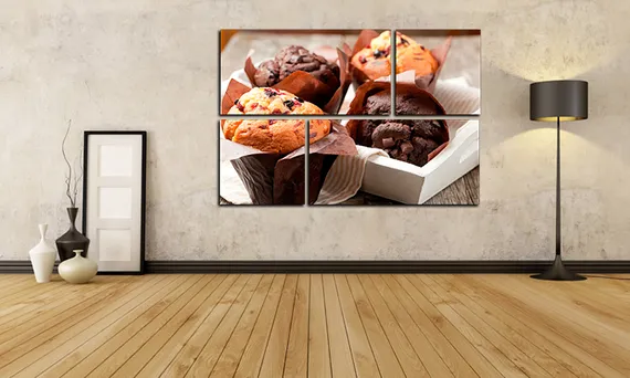 Модульная картина " Ванильные кексы "