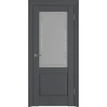 Межкомнатная дверь пэт Витон 02W grey со стеклом