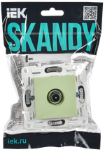 SKANDY Розетка TV проходная SK-A17G мятный IEK