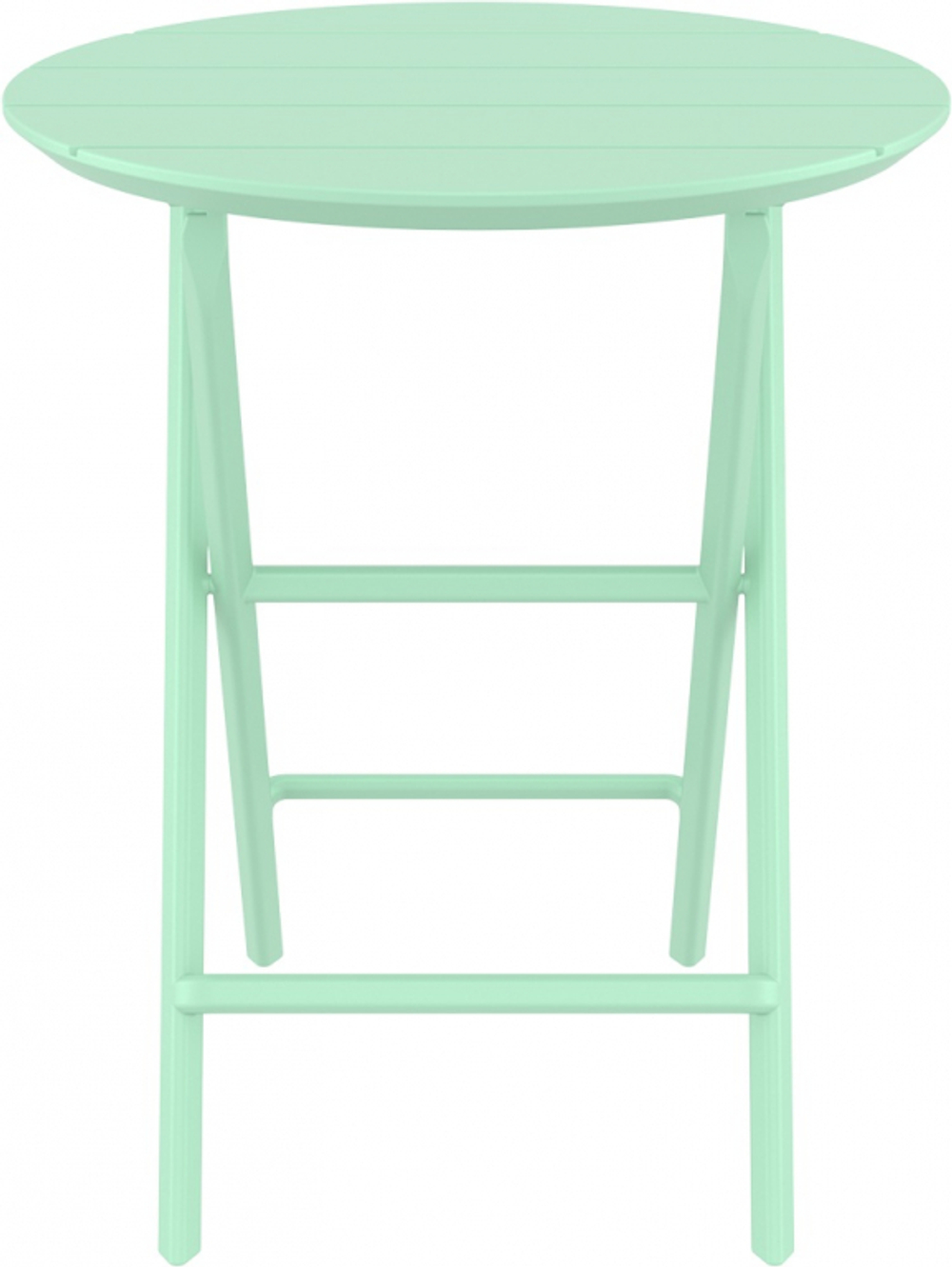 Стол пластиковый складной Siesta Contract Helen Folding Table Ø60, опаловый зеленый