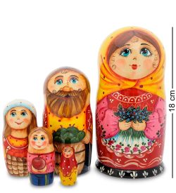 Народные промыслы МР-24/ 19 Матрешка 5м «Анастасия с цветами»