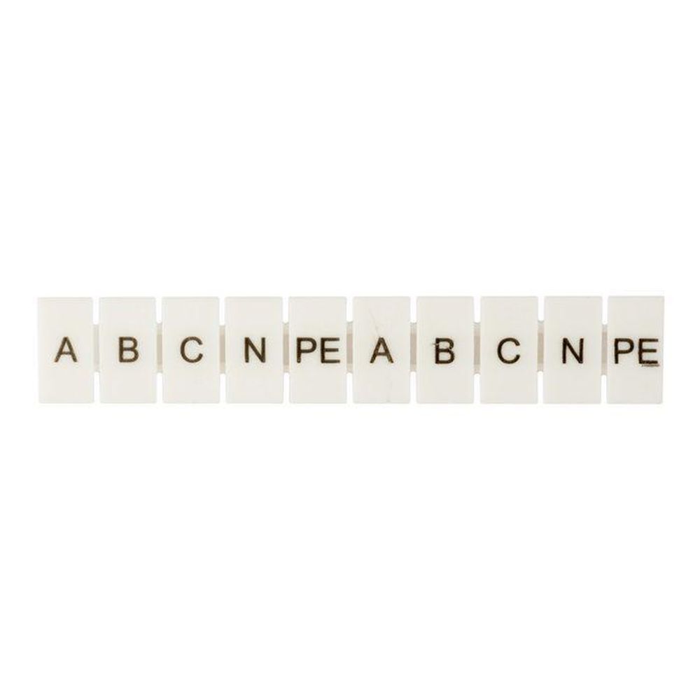 Маркеры для JXB-ST 1.5 с символами "A. B. C. N. PE" (уп.100шт) PROxima EKF zb-st-1.5-A-PE