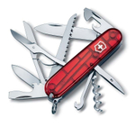 Нож Victorinox Huntsman прозрачный красный, 1.3713.T