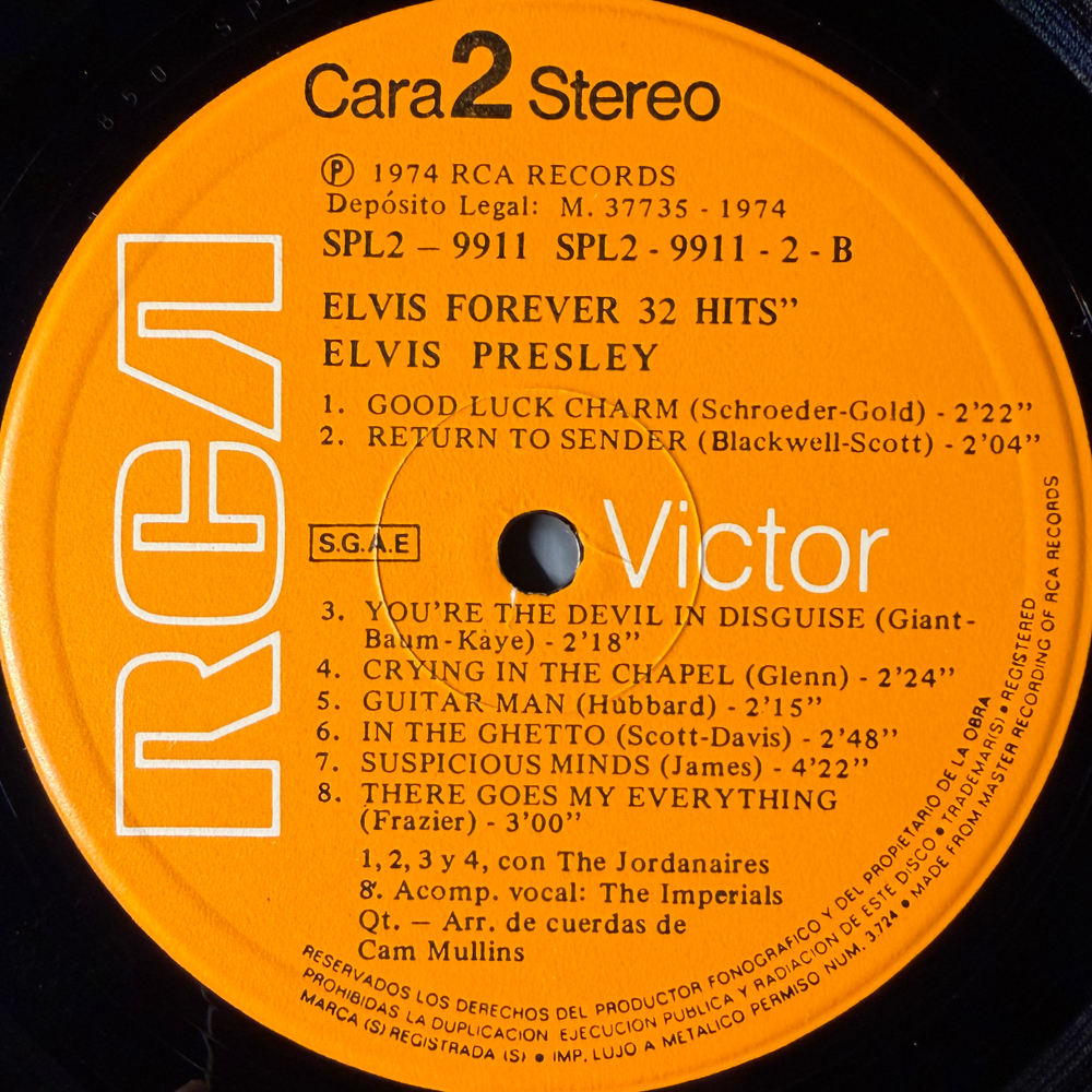 Elvis – Elvis Forever 2LP (Испания 1975г.) Т