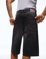 Мужские джинсовые бермуды baggy fit, арт. 1890/388 - BERSHKA