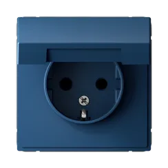 Розетка с крышкой Systeme Electric ArtGallery Аквамарин GAL001146