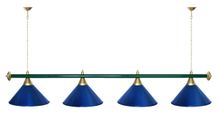 Лампа STARTBILLIARDS 4 пл. (плафоны антик медь,штанга антик медь,фурнитура золото)