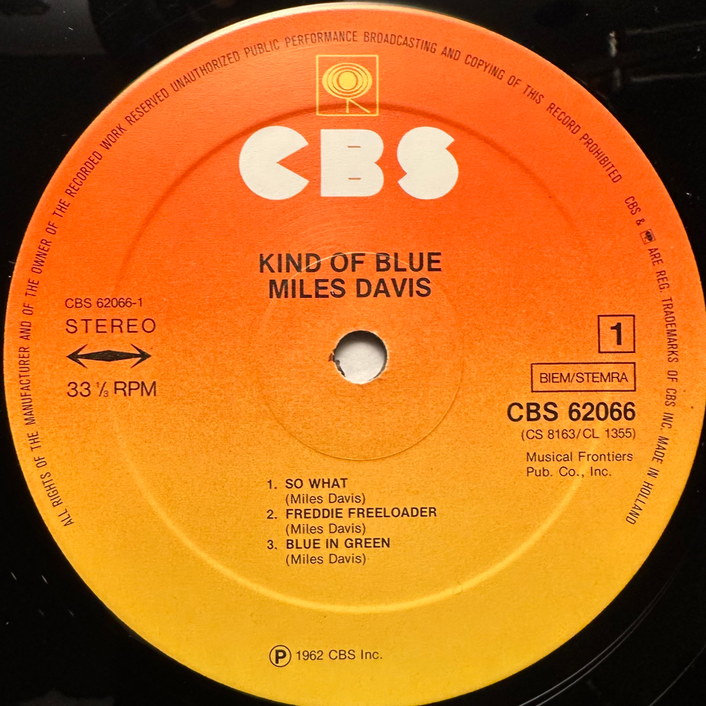 Miles Davis - Kind Of Blue (Европа)