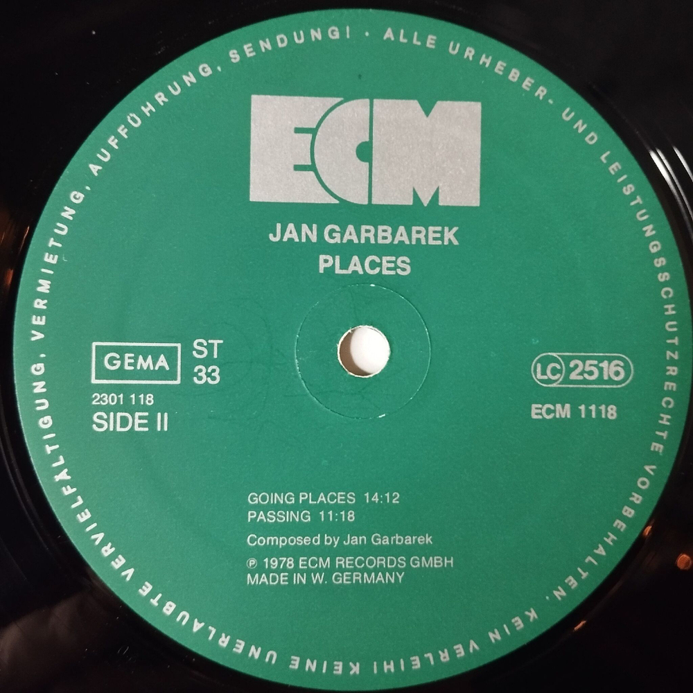 Винтажная виниловая пластинка LP Jan Garbarek Places (Germany 1978)
