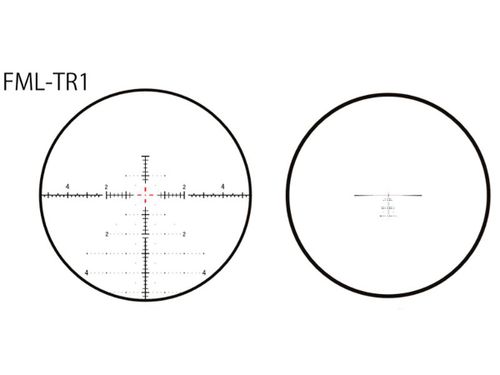 Оптический прицел March-FX 4,5-28x52, сетка FML-TR1, FFP, 34мм, подсветка красная, SF параллакс, поправки 0.1Mil, 845г