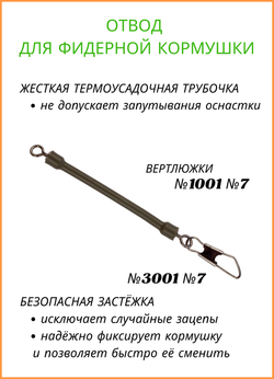 Отвод рыболовный Fish Crystal для фидерной кормушки 6 см ( 5 упаковок )