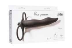 Lola games Pure Passion Flirtini black - Вибронасадка для двойного проникновения