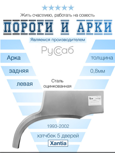 Арка левая Citroen Xantia 1993-2002 хэтчбек