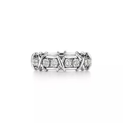 Кольцо из платины с 16 бриллиантами, Tiffany 💠 Schlumberger. Единственное в наличии