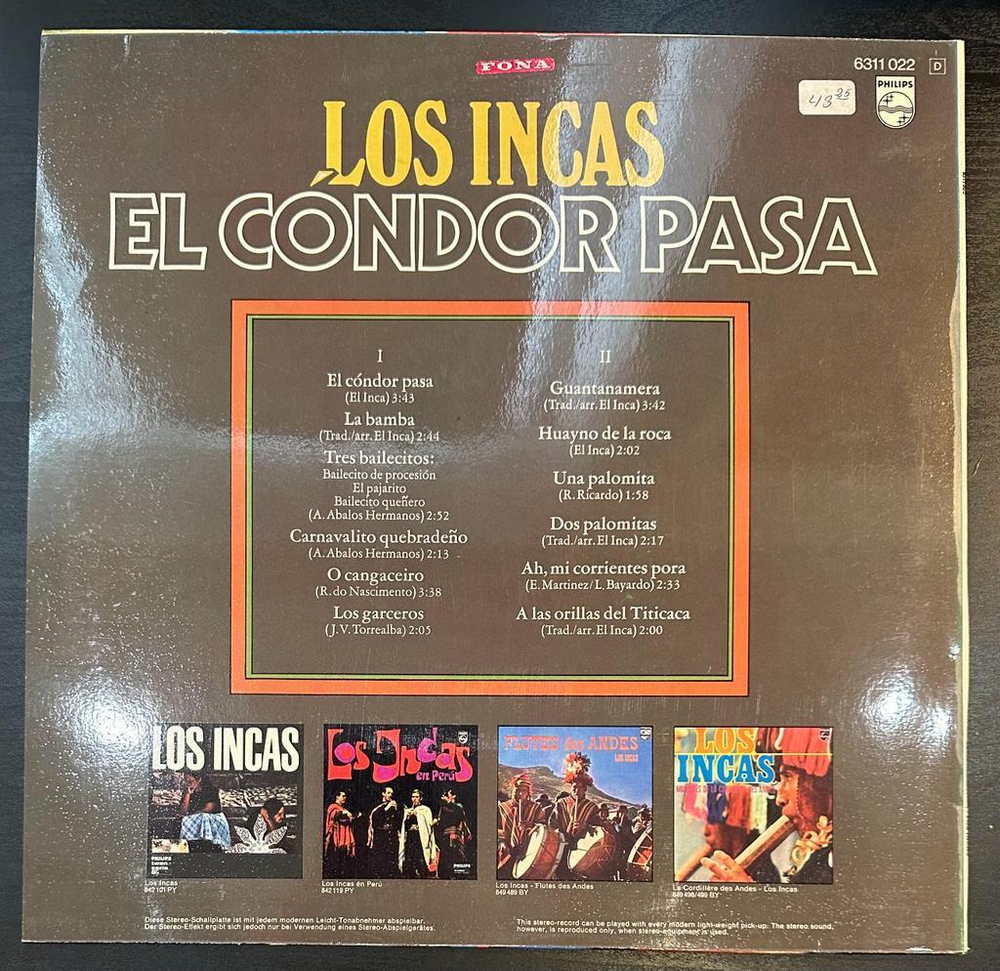 Los Incas- El Condor Pasa (Германия)