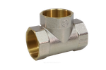 Тройник латунь никель Ду 15 (1/2") ВР/ВР 9007 ГОСТ 32585-2013 Aquasfera 9007-01