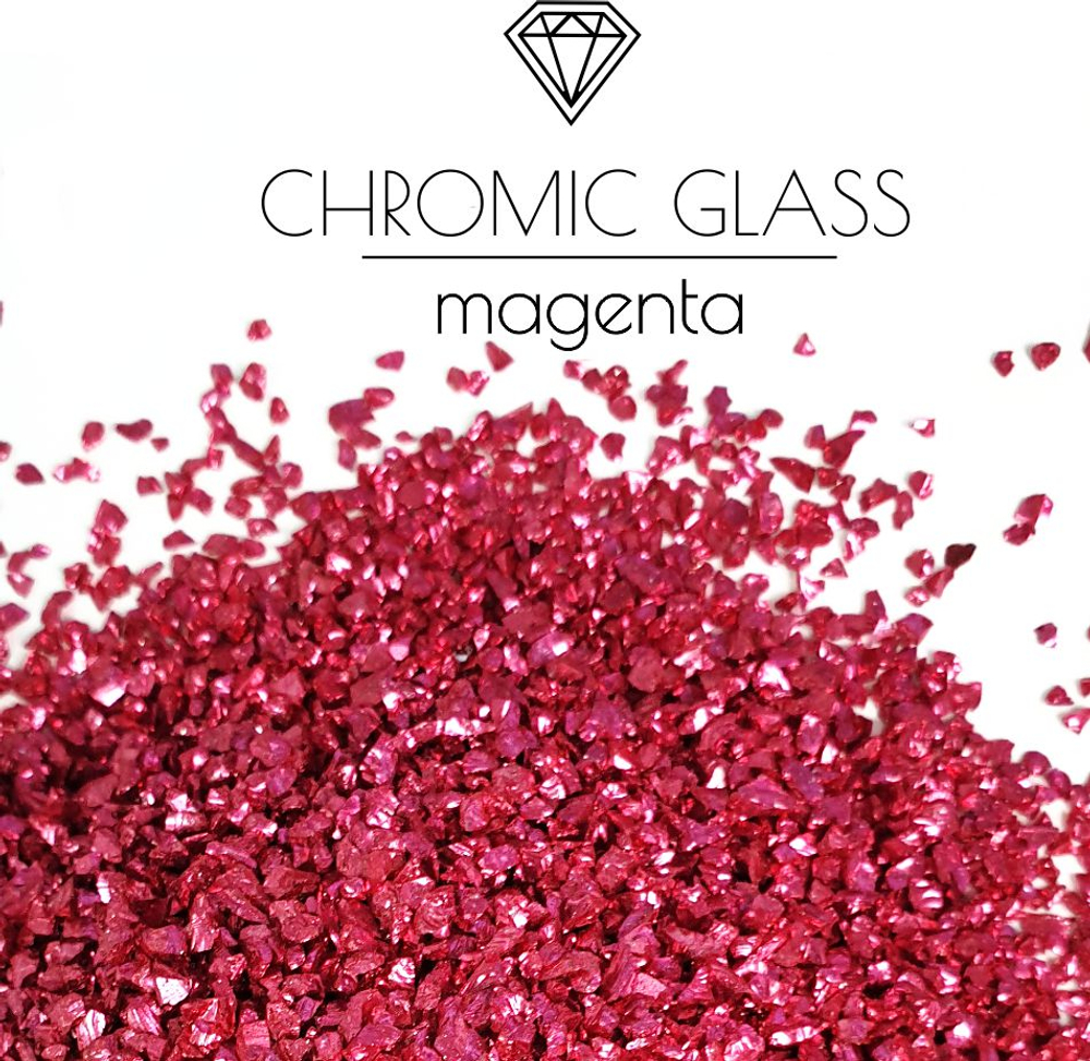 Стеклянная крошка Chromic Glass, Magenta, 100гр