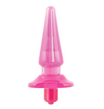 Розовая анальная пробка с вибрацией B YOURS BASIC VIBRA PLUG - 11,4 см. (Цвет: розовый)