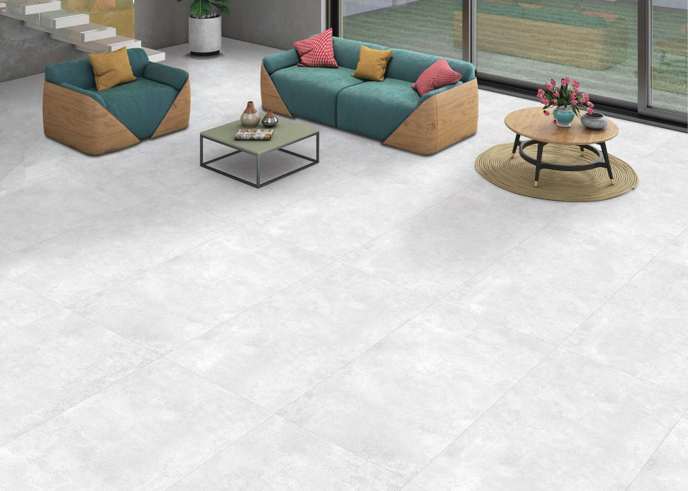 NT Ceramic Cemento Zett Bianco 60x120