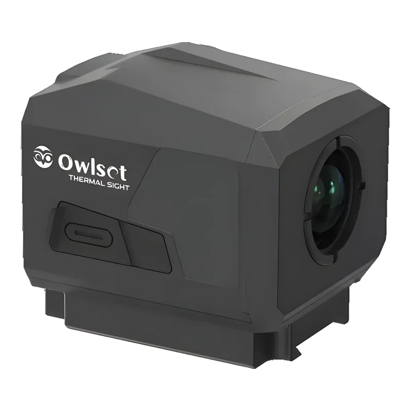 Тепловизионный коллиматор Vector Optics Owlset HEIM ES X-NANO XPD Mini (VEOT-RSS08) - вид спереди сбоку, логотип Owlset