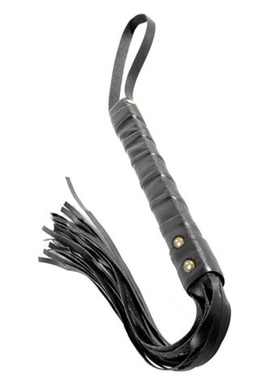 Черная плеть First Time Flogger - 63,5 см. (Цвет: черный)