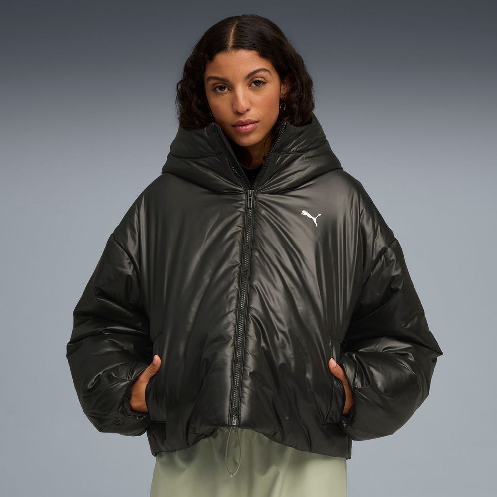 Куртка утепленная женская PUMA WARDROBE ESS Shiny Hooded Padded Jacket
