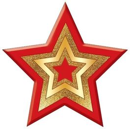 Украшение на скотче Звезда, 9,6х9,6см, 20 шт