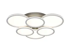 Люстра потолочная светодиодная Rilon 9301/3+3M WT, 228 Вт, белая
