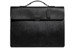 COACH Graham Cross Grain Leather Handbag, Shoulder Bag, Crossbody Bag, Briefcase Large Men"s Black