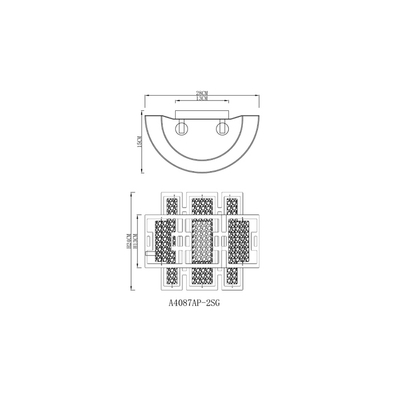 Настенный светильник Arte Lamp BLAKE A4087AP-2SG, 2хE14
