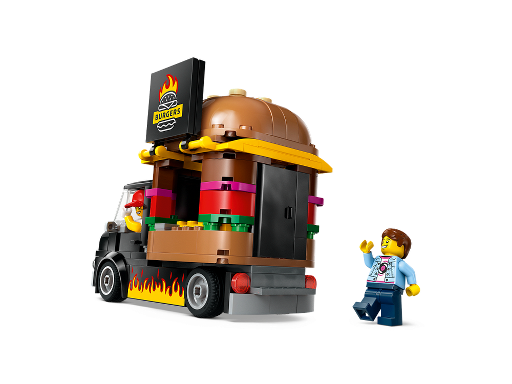 Конструктор Лего Сити Бургерная на колёсах | LEGO City Burger Truck 60404 — набор для детей 194 детали (5+)