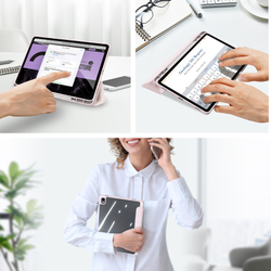 Чехол книжка розового цвета для планшета Samsung Galaxy Tab S11, серия Toby Series Case от Dux Ducis