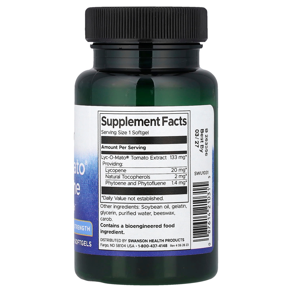 Swanson Vitamins, Lyc-O-Mato®, ликопин, 20 мг, 60 капсул