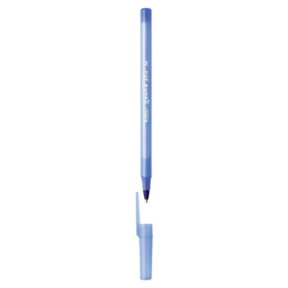 Ручка шариковая BIC "Round Stic", СИНЯЯ, корпус голубой, узел 1 мм, линия письма 0,32 мм, С ШТРИХКОДОМ, 934598