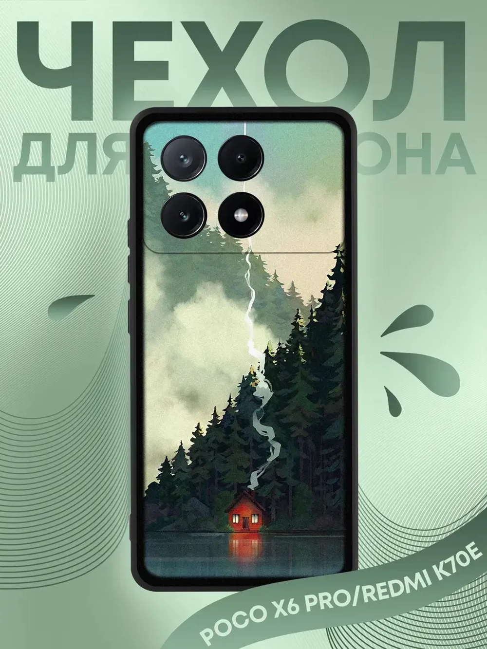 Чехол Xiaomi Poco X6 Pro с принтом