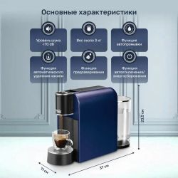 Кофемашина капсульная Caffitaly System S33 Arka Blue (синяя)