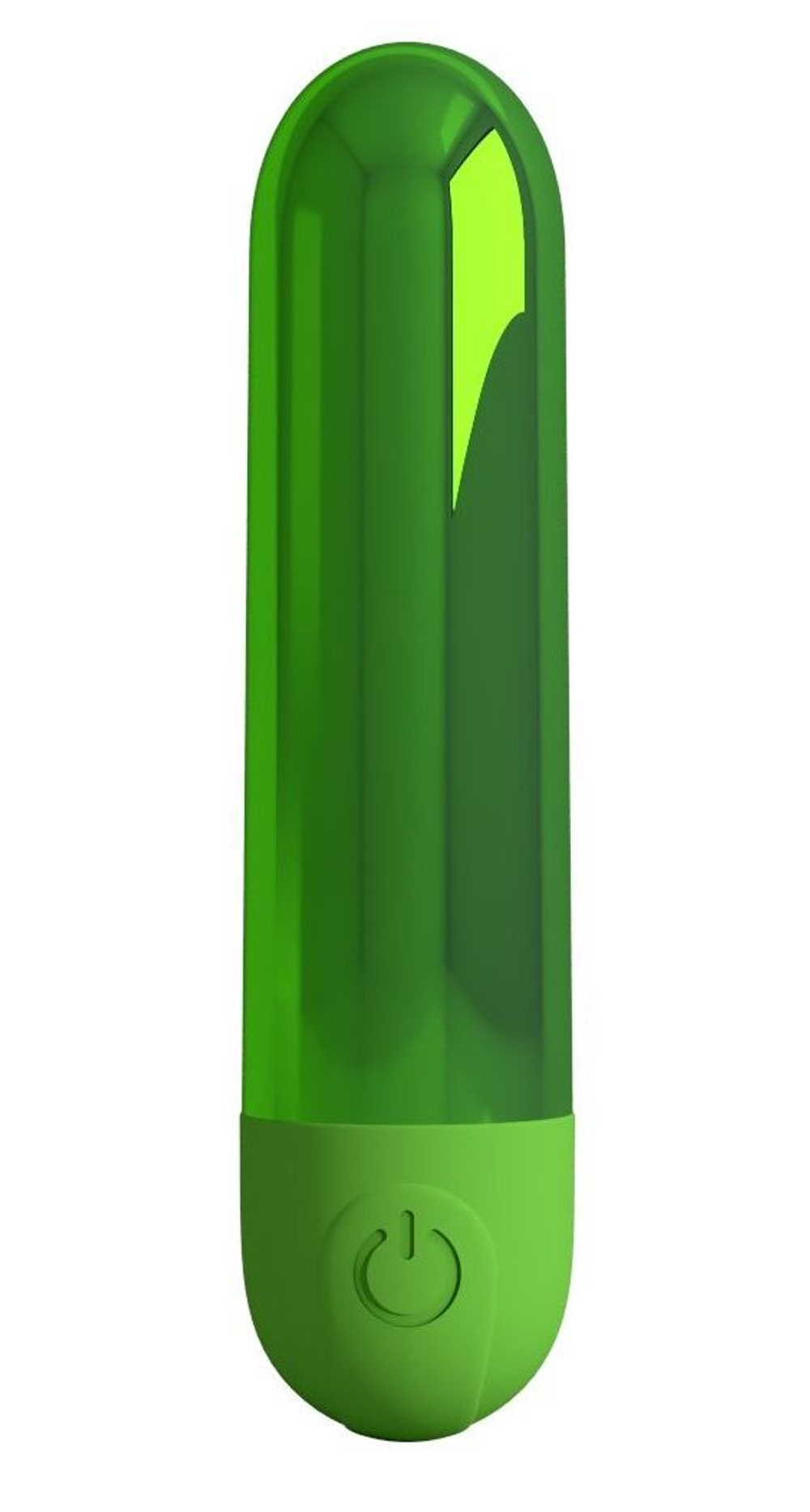 Зеленая перезаряжаемая вибропуля Kiwi (Цвет: зеленый)