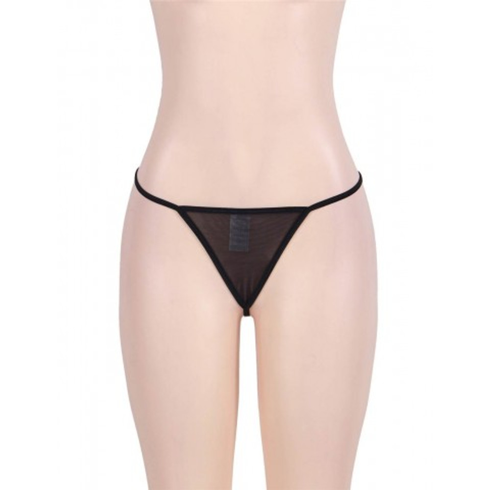 Пояс для чулок с кружевной вставкой Sensual черный (XL)
