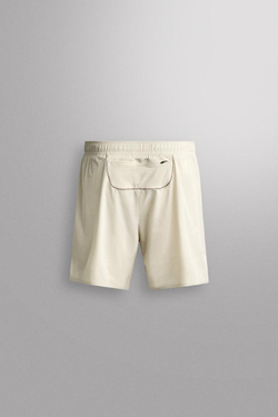 ZARA СПОРТИВНЫЕ ШОРТЫ ДЛЯ БЕГА 7”, КОСТЯНОЙ