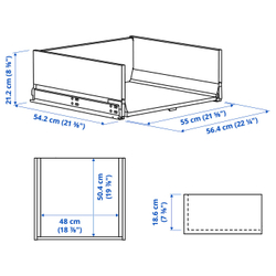 IKEA KNIVSHULT  (ИКЕА КНИВСХУЛТ)  -  Ящик высокий - тёмно-серый 60x60 см