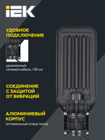 Светильник светодиодный консольный ДКУ 1011-50Ш 5000К IP65 IEK