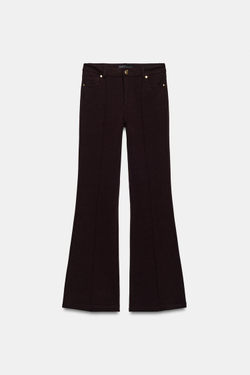 ZARA БРЮКИ FLARED, КОРИЧНЕВЫЙ