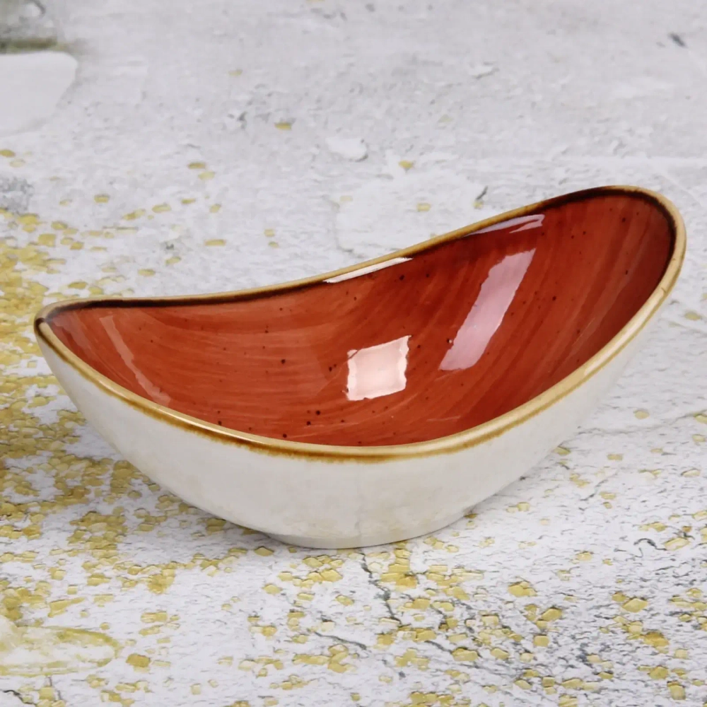 Салатник керамический «Corsica orange» 14,5*8,2*5,7см