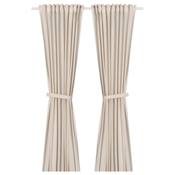 IKEA LENDA  (ИКЕА ЛЕНДА)  -  Штора с подхватом, 2 шт. - кремовый/на ленте 140х250 см