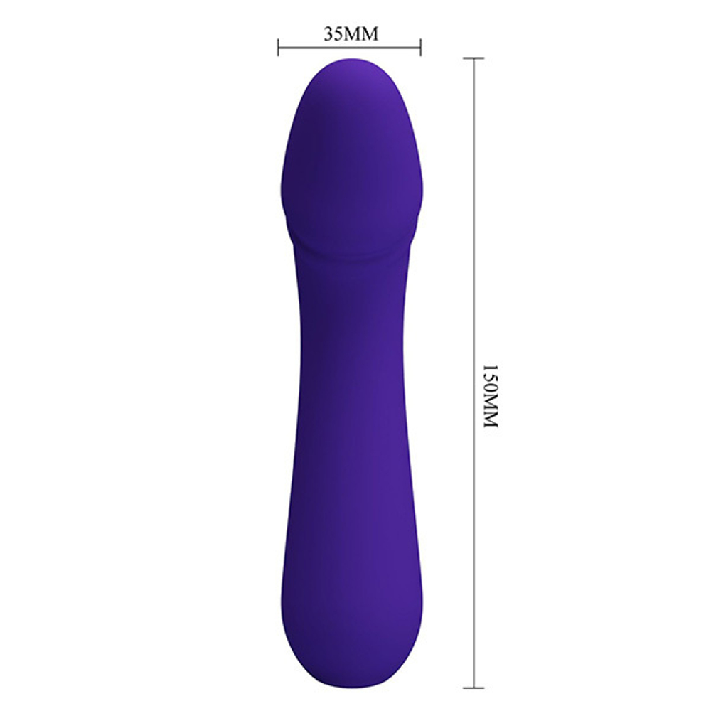 Фиолетовый силиконовый вибратор для G-точки 15см Pretty Love Cetus BI-014723-3